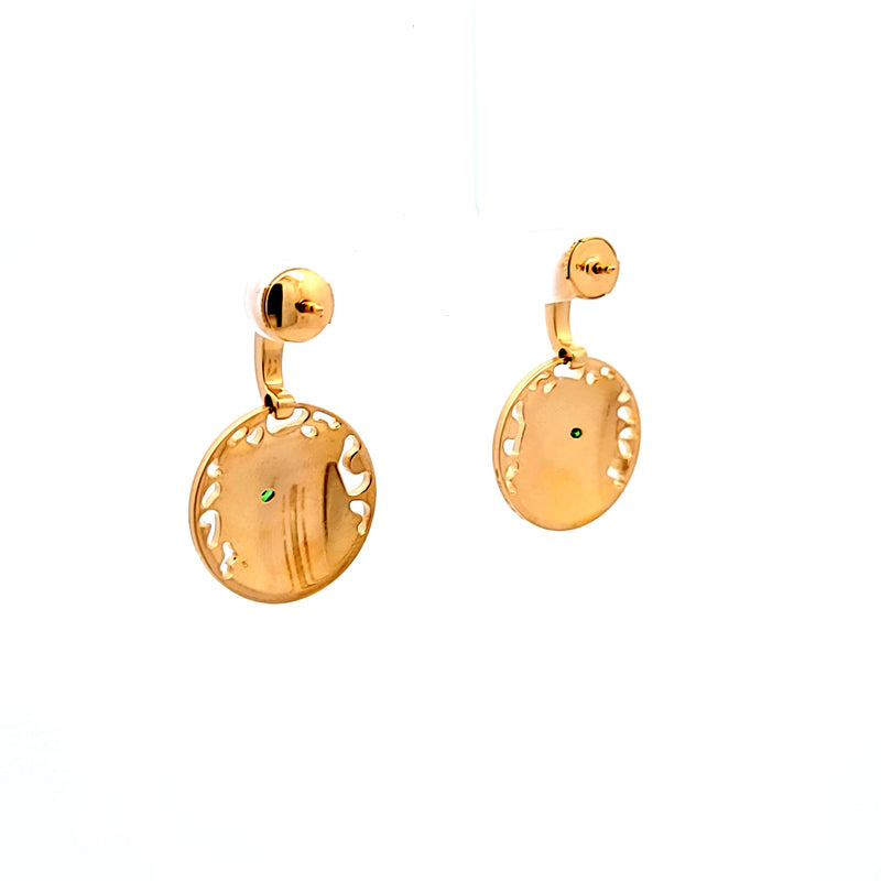 Cartier Panther DE 18 Karat Yellow Gold Dangling Earrings