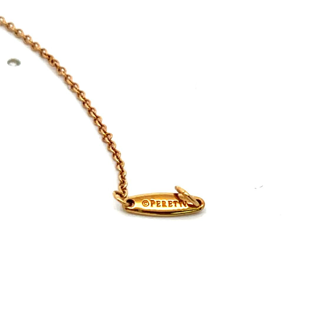 Tiffany & Co 18K Yellow Gold Chain Bracelet with 0.08 Carat Round Diamond
