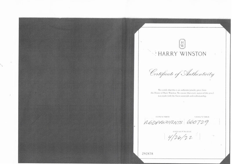 Harry Winston 1.32 Carat Round Brilliant D VVS1 Diamond Platinum Engagement Ring