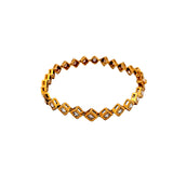 2.50 Carat Round Brilliant Diamond 18 Karat Yellow Gold Link Bracelet