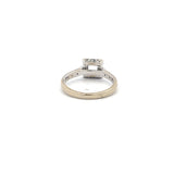 0.08 Carat Round Brilliant J SI1 Diamond 18 Karat White Gold Semi Mount Ring