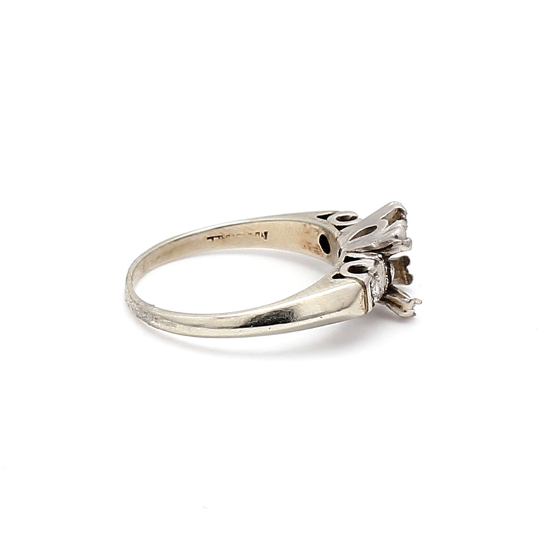 White Gold Semi Mount Ring