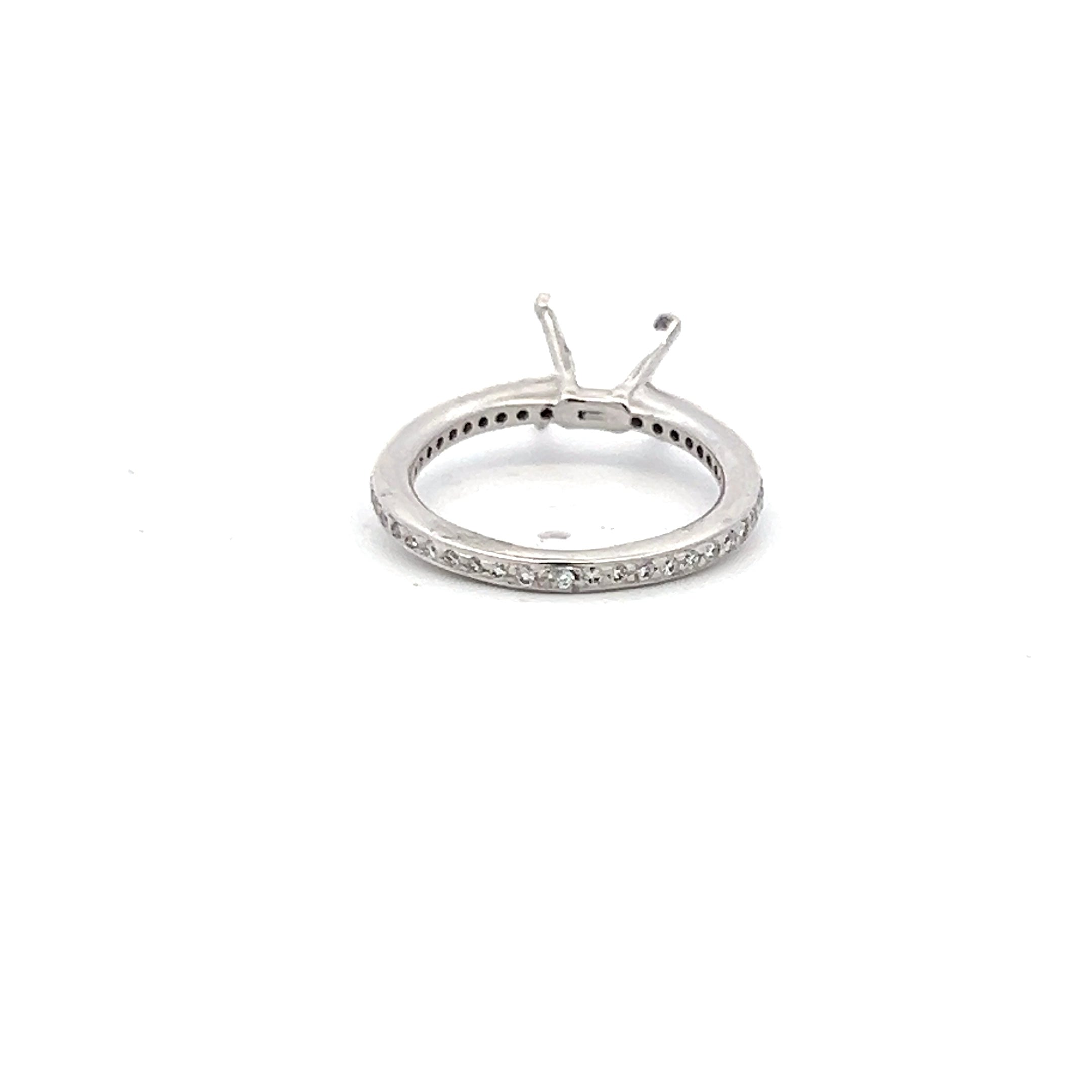 Carat Round Brilliant Diamond Platinum Semi Mount Ring