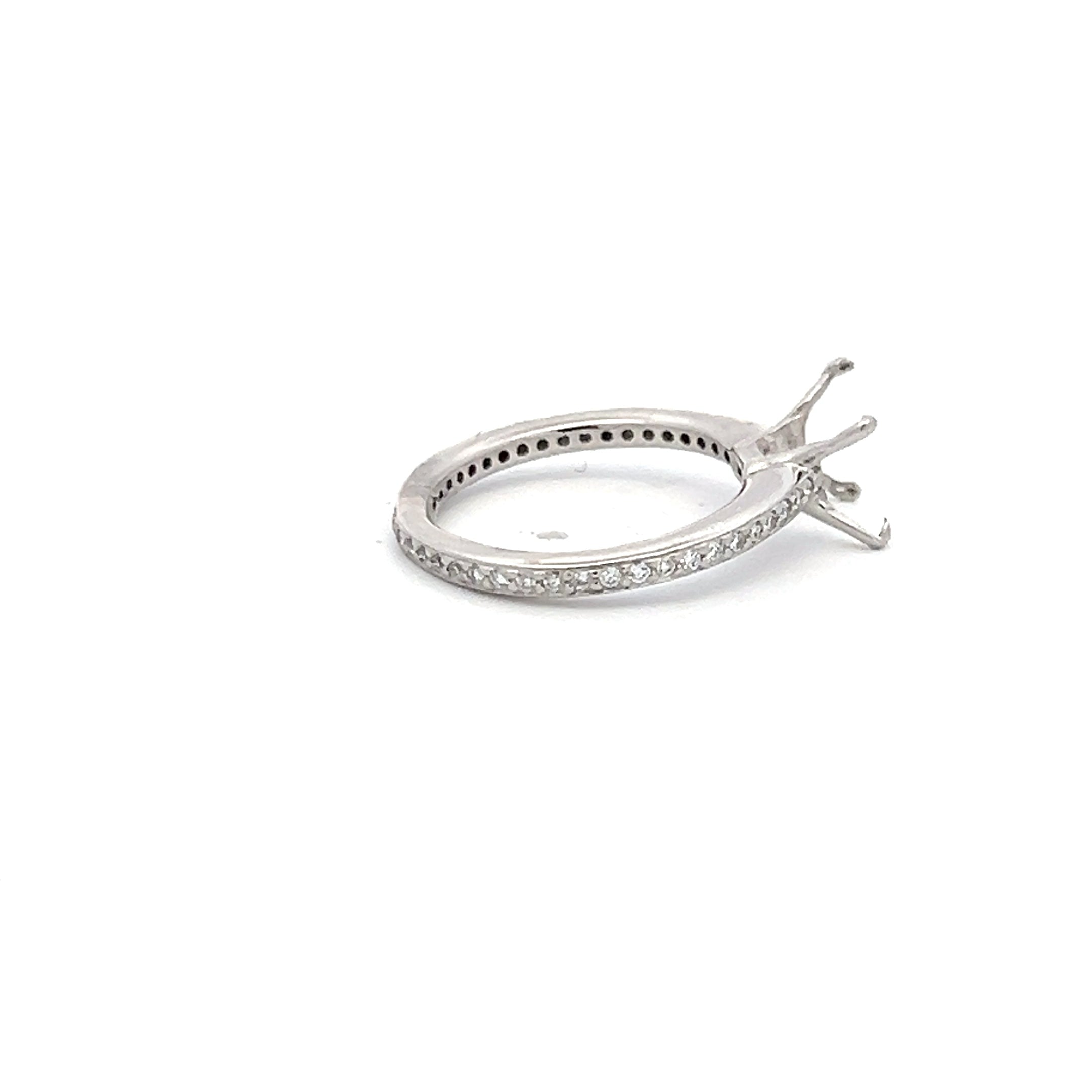 Carat Round Brilliant Diamond Platinum Semi Mount Ring