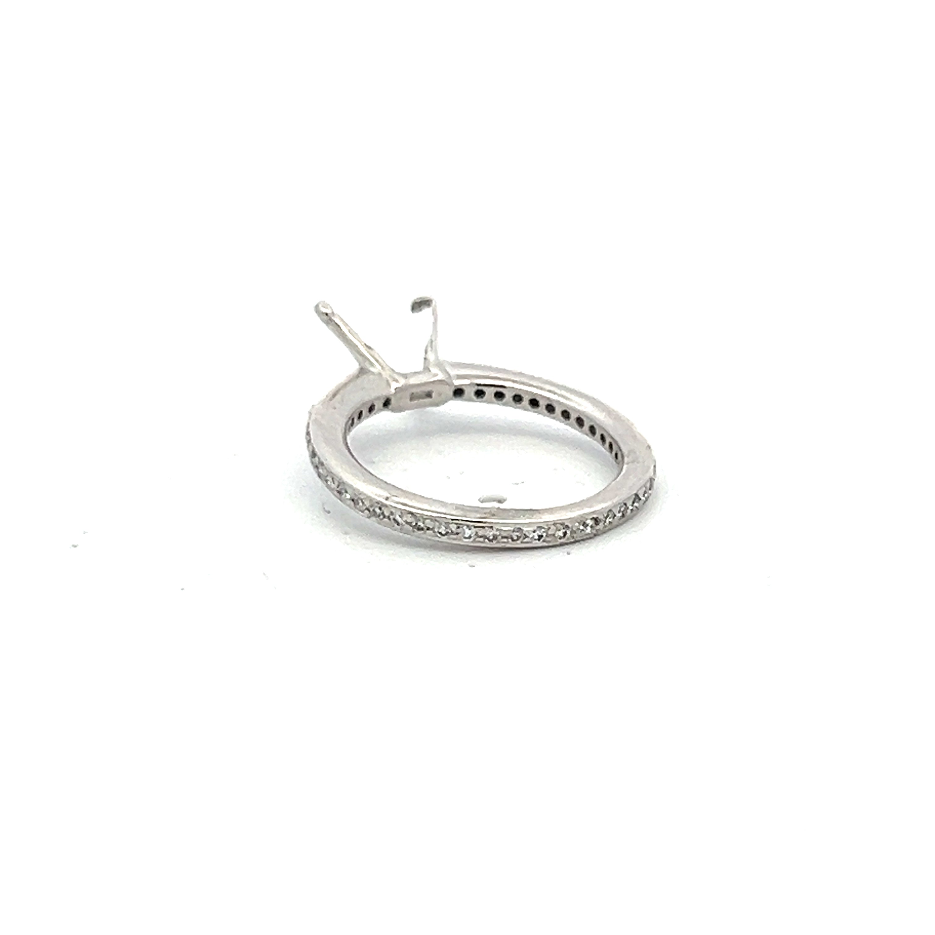 Carat Round Brilliant Diamond Platinum Semi Mount Ring