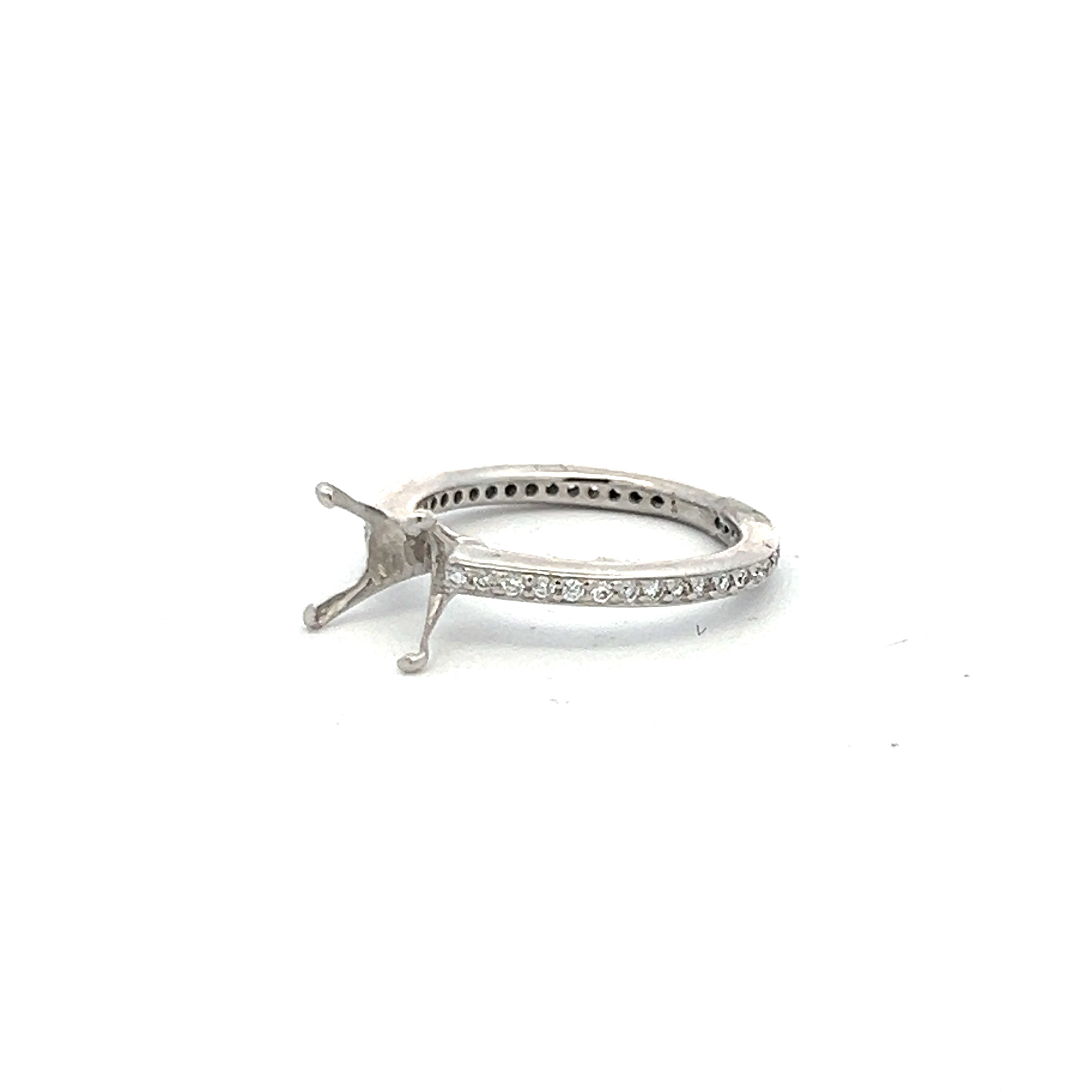 Carat Round Brilliant Diamond Platinum Semi Mount Ring