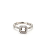 0.13 Carat Round Brilliant Diamond Platinum Semi Mount Ring