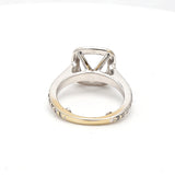 0.18 Carat Round Brilliant Diamond 14 Karat White Gold Semi Mount Ring