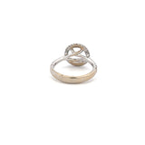 0.25 Carat Round Brilliant H VS2 Diamond 18 Karat White Gold Semi Mount Ring