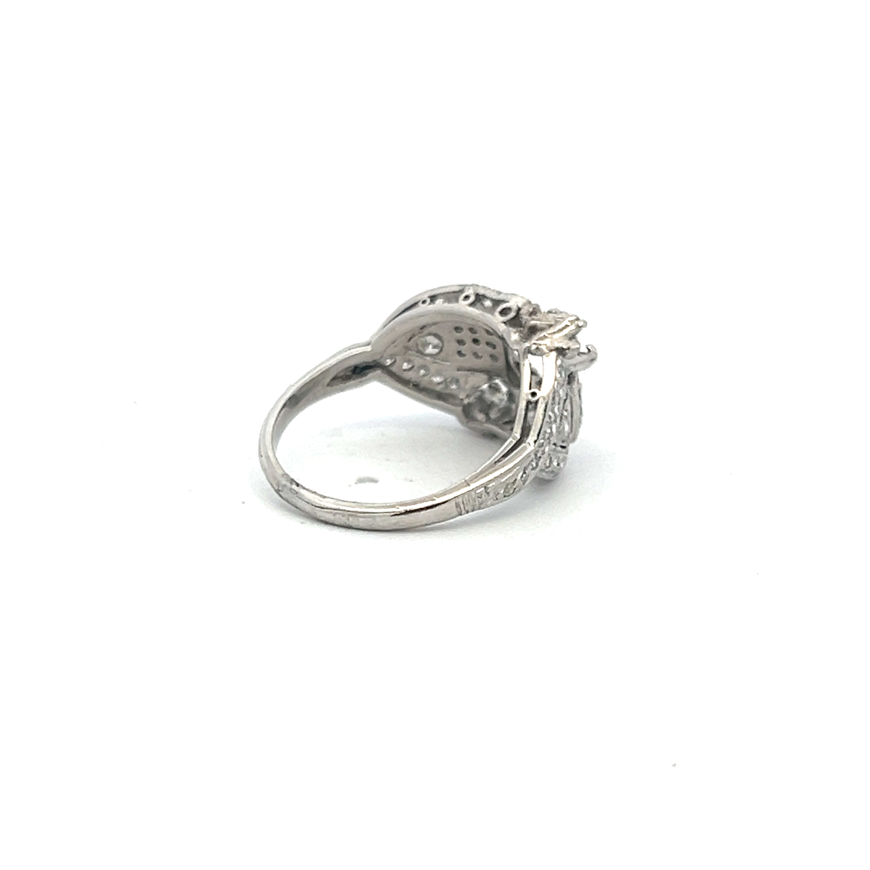 0.20 Carat Round Brilliant H SI1 Diamond Platinum Semi Mount Ring