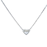 10.67 Carat Heart Shape H I1 Diamond 18 Karat White Gold Pendant Necklace