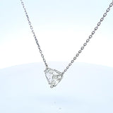 10.67 Carat Heart Shape H I1 Diamond 18 Karat White Gold Pendant Necklace