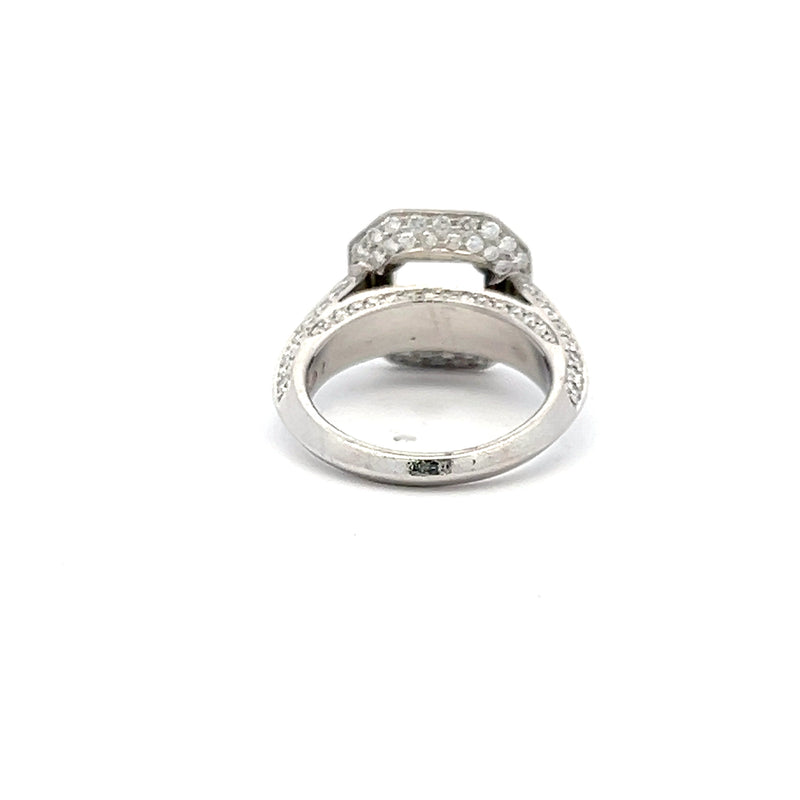 0.65 Carat Round Brilliant I SI1 Diamond Platinum Semi Mount Ring