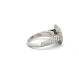 0.65 Carat Round Brilliant I SI1 Diamond Platinum Semi Mount Ring