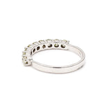 0.72 Carat Round Brilliant L I1 Diamond 14 Karat White Gold Band Ring