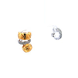 Chanel 0.24 Carat Round Brilliant F VS1 Diamond 18 Karat Two Tone Gold Ear Cuff Earring