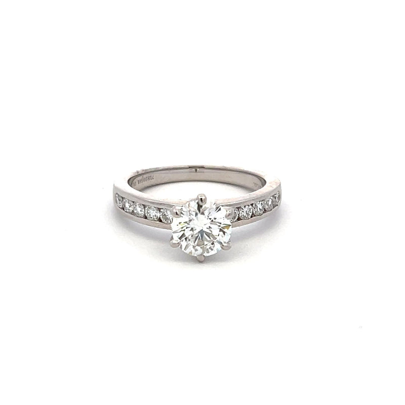 Tiffany & Co 1.49 Carat Round Brilliant Diamond Platinum Engagement Ring