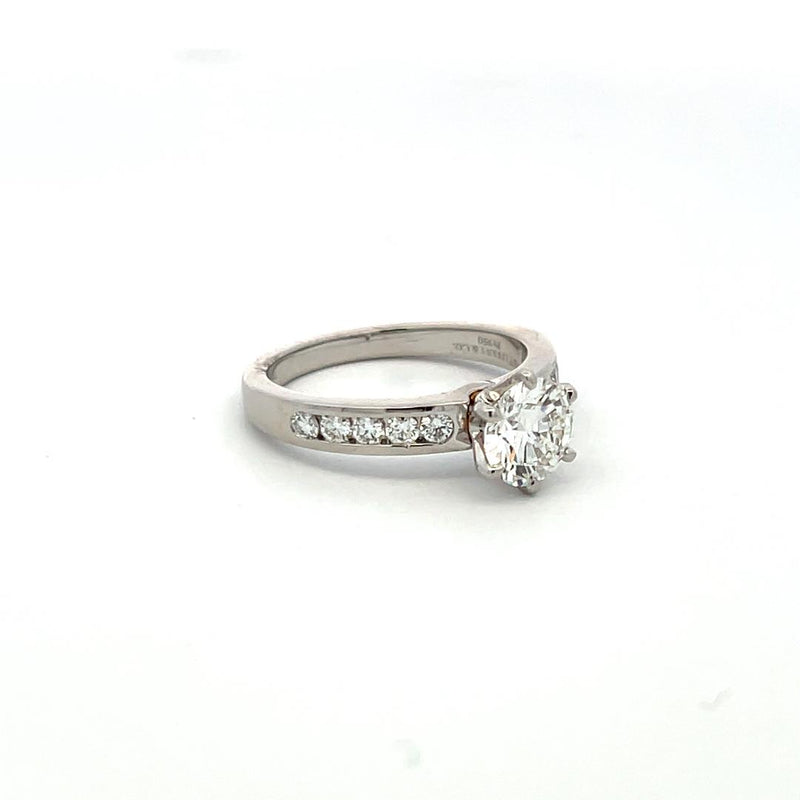 Tiffany & Co 1.49 Carat Round Brilliant Diamond Platinum Engagement Ring