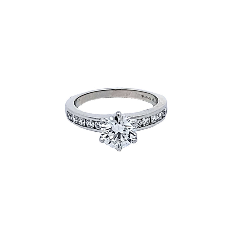 Tiffany & Co 1.49 Carat Round Brilliant Diamond Platinum Engagement Ring
