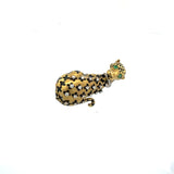 0.47 Carat Radiant Cut Diamond 18 Karat Yellow Gold Brooch