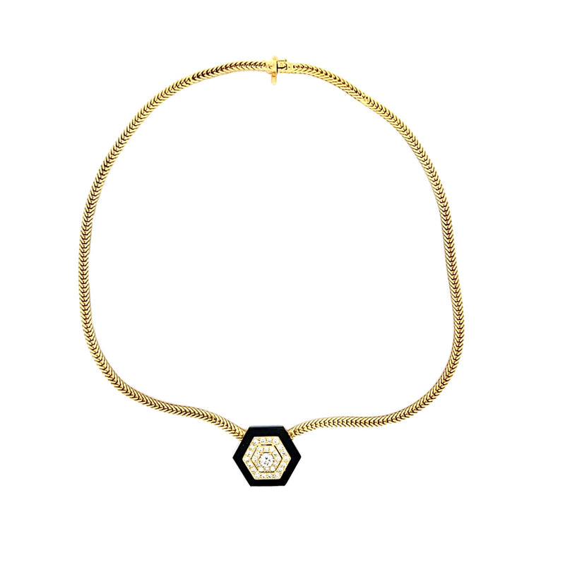 0.75 Carat Round Brilliant F VS1 Diamond 18 Karat Yellow Gold Pendant Necklace