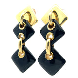 Cartier Aldo Cipullo 18 Karat Yellow Gold and Onyx Drop Earrings