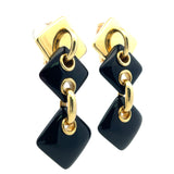 Cartier Aldo Cipullo 18 Karat Yellow Gold and Onyx Drop Earrings