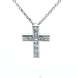 2.66 Carat Princess Cut E VS1 Diamond 18 Karat White Gold 14 Karat Gold Pendant Necklace