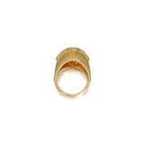 1.22 Carat Round Brilliant G VS1 Diamond 18 Karat Yellow Gold Cluster Ring