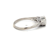 1.06 Carat Circular Brilliant and Round Brilliant Diamond Platinum Art Deco Ring