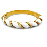 Tiffany & Co Enamel 18 Karat Yellow Gold Bangle Bracelet