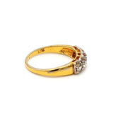 0.35 Carat Old European Cut F VS1 Diamond 14 Karat Yellow Gold Band Ring
