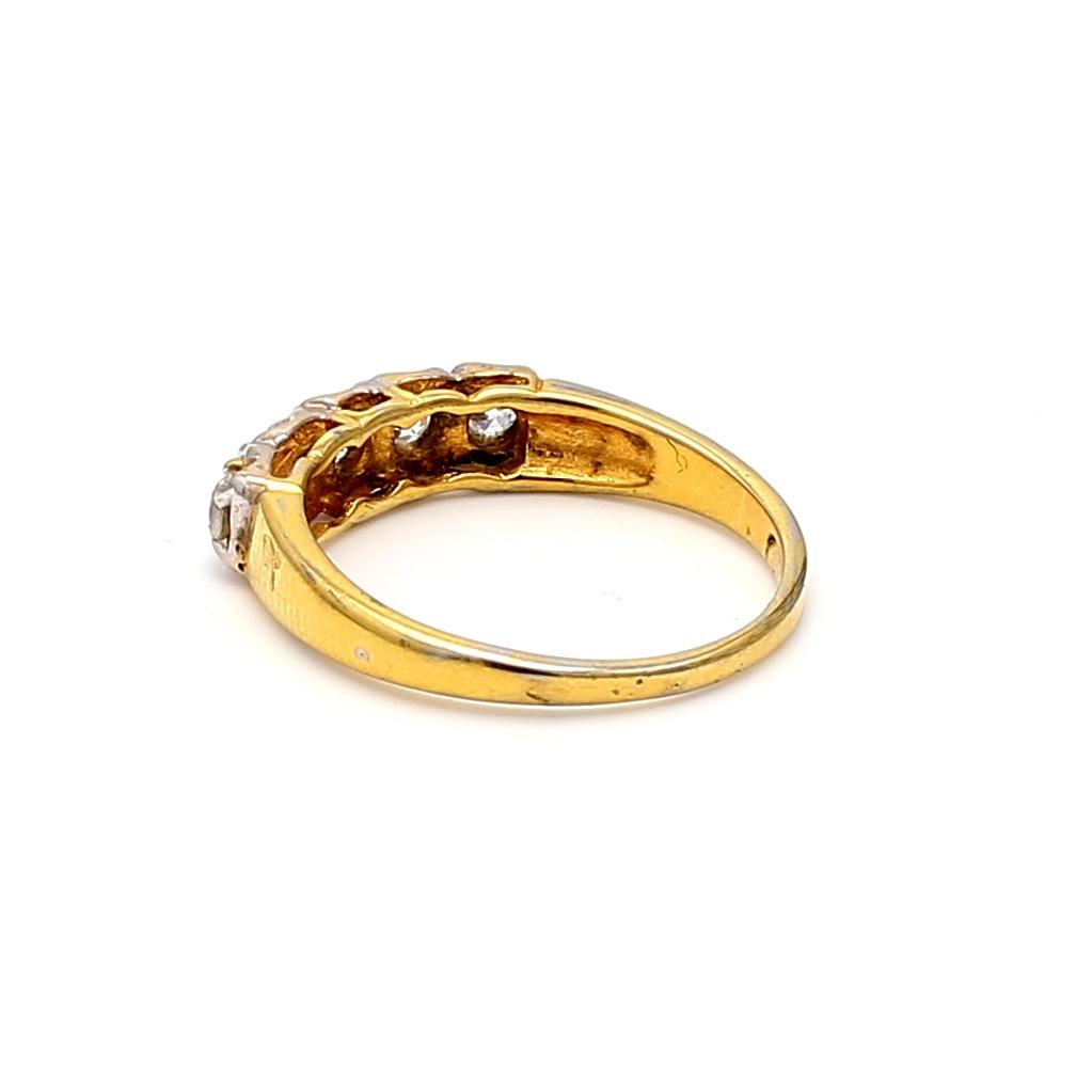 Vintage 0.35 Carat Old European Cut Diamond Ring in 14K Yellow Gold