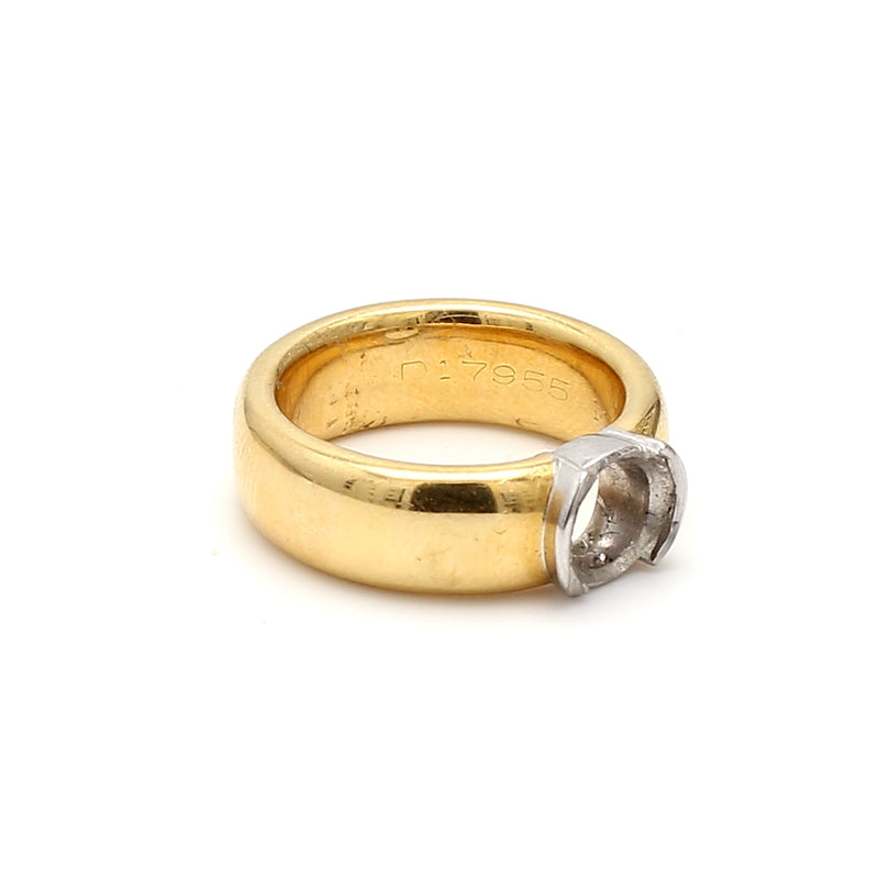 Tiffany & Co 18 Karat Two Tone Gold/Platinum Semi Mount Ring