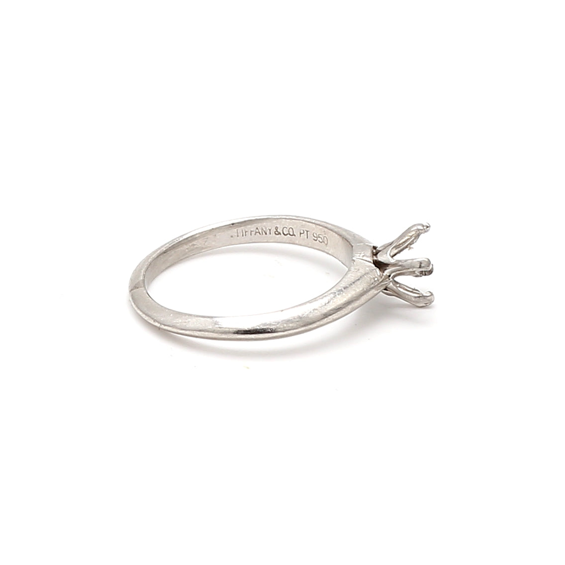 Tiffany & Co Vintage 3.40 Grams Size 5 Platinum Semi Mount Ring