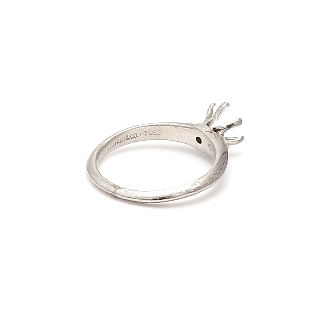 Tiffany & Co Vintage 3.40 Grams Size 5 Platinum Semi Mount Ring