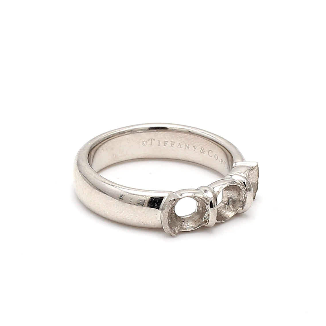 Tiffany & Co Vintage 12.10 Grams Size 8.25 Platinum Semi Mount Ring