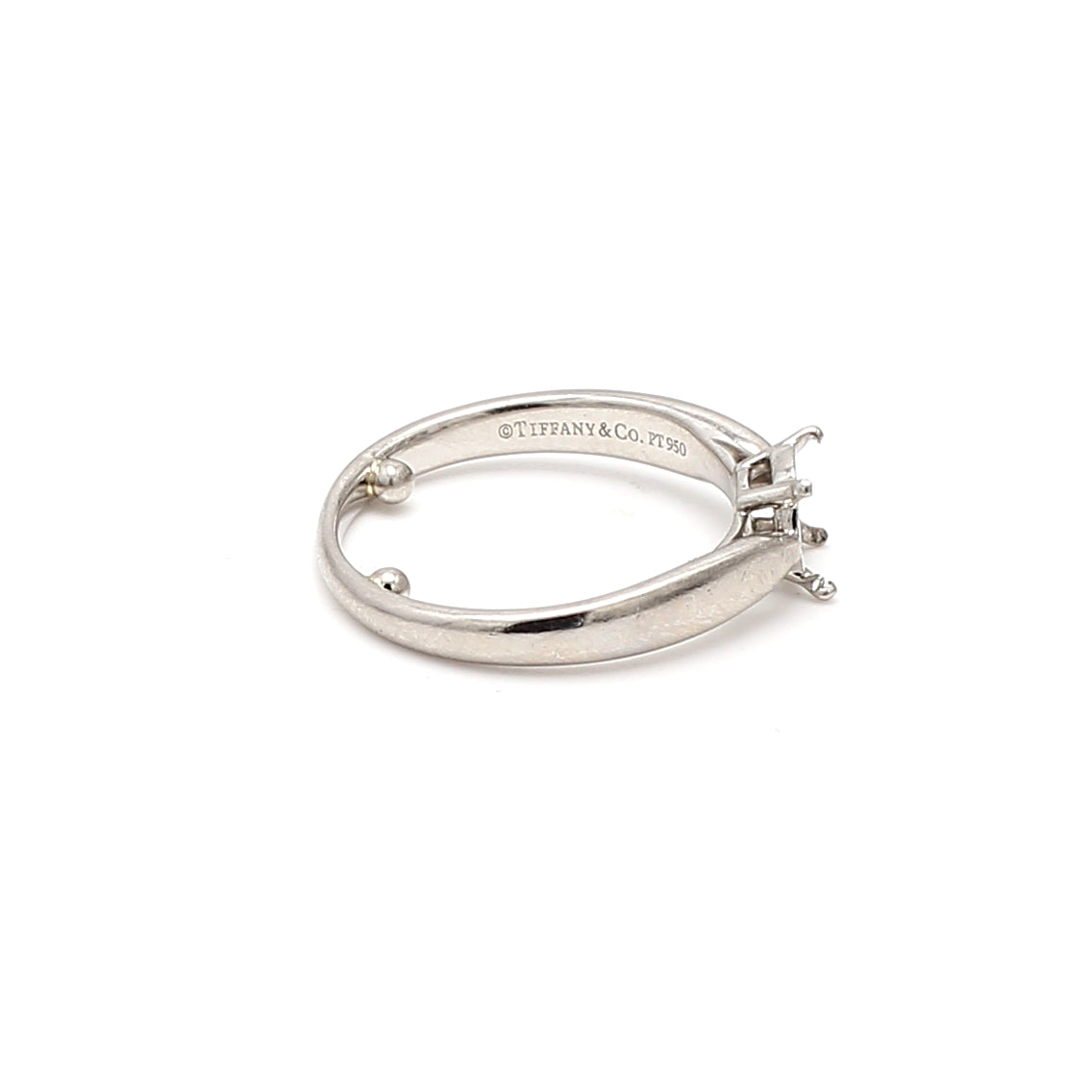 Tiffany & Co Vintage 3.40 Grams Size 3 Platinum Semi Mount Ring
