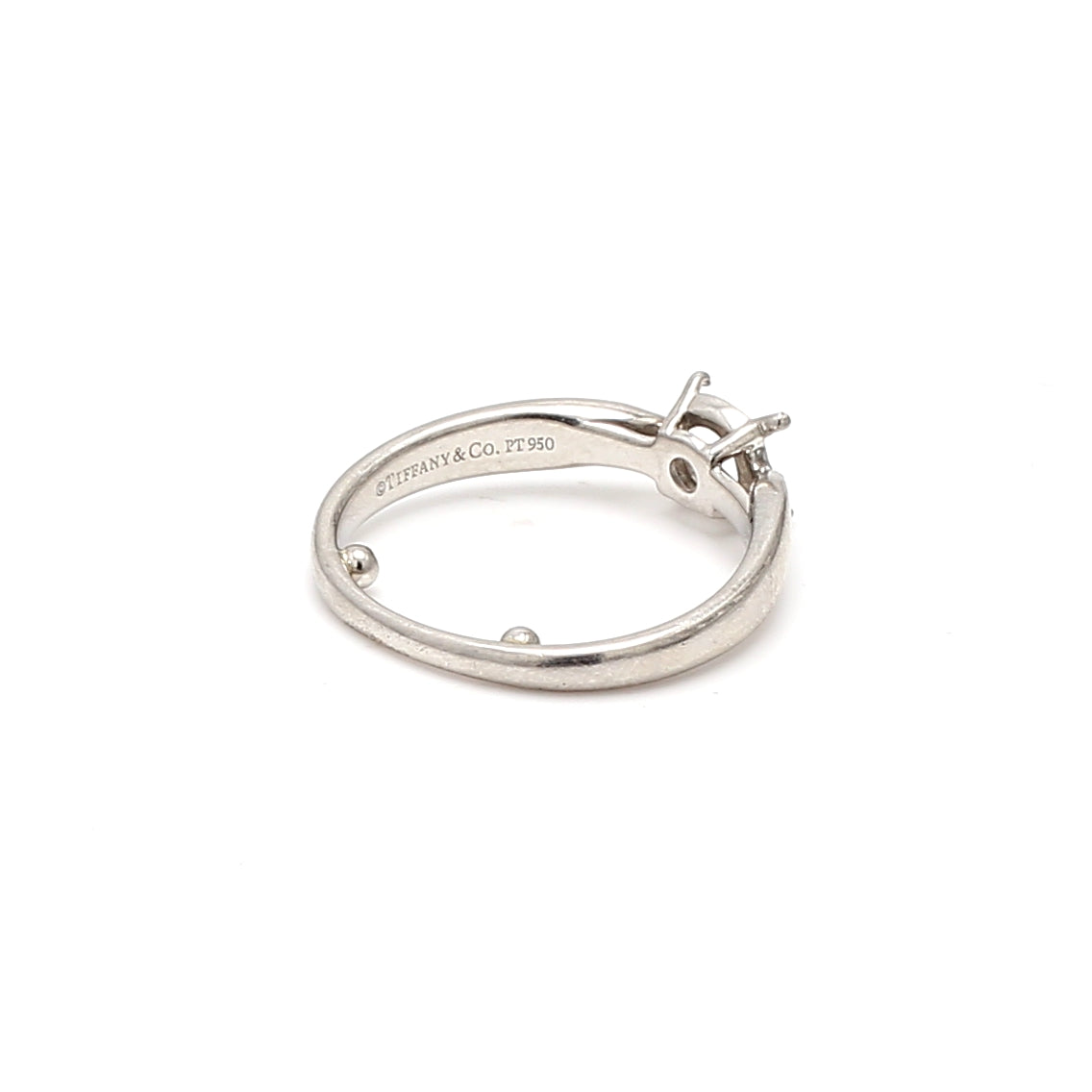 Tiffany & Co Vintage 3.40 Grams Size 3 Platinum Semi Mount Ring