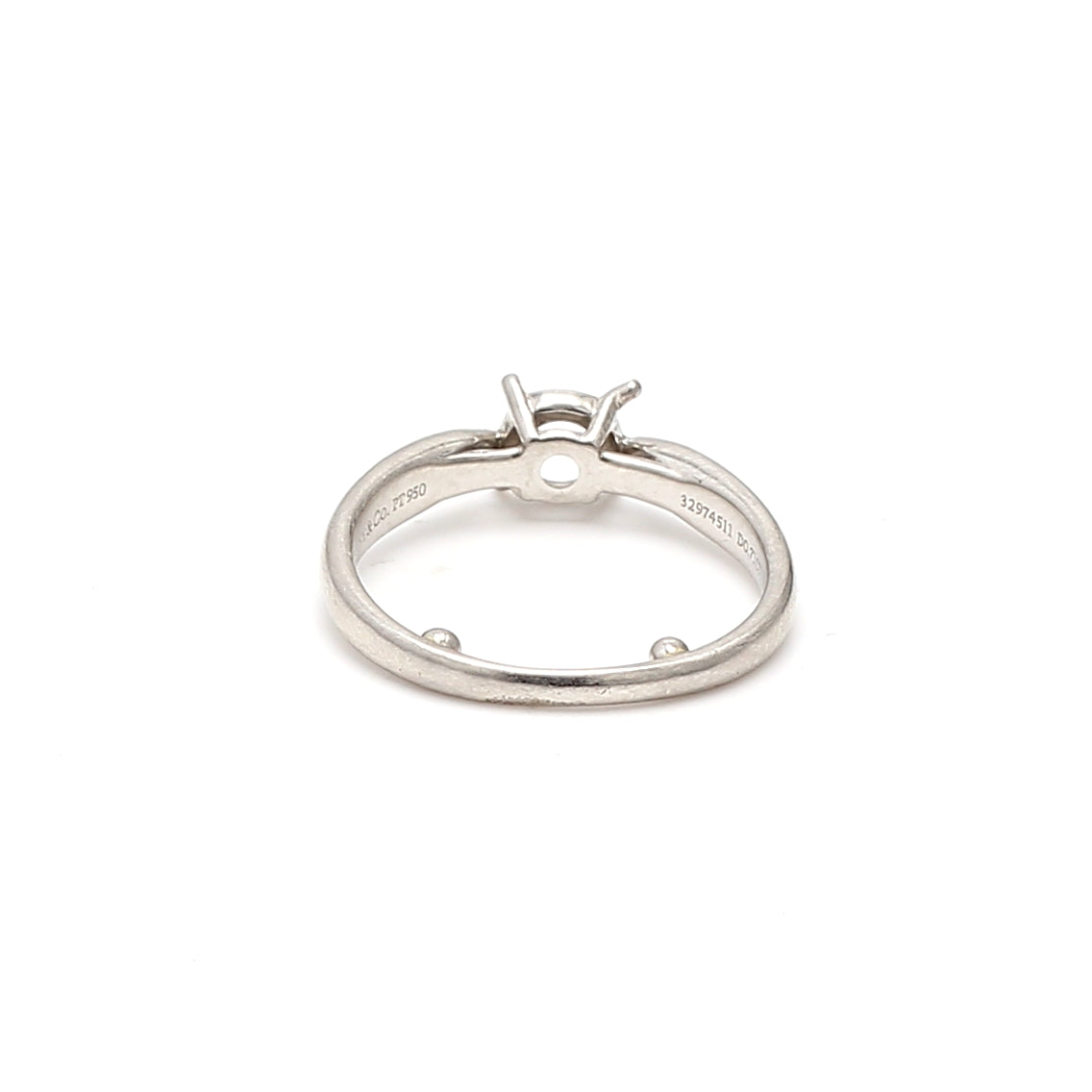Tiffany & Co Vintage 3.40 Grams Size 3 Platinum Semi Mount Ring