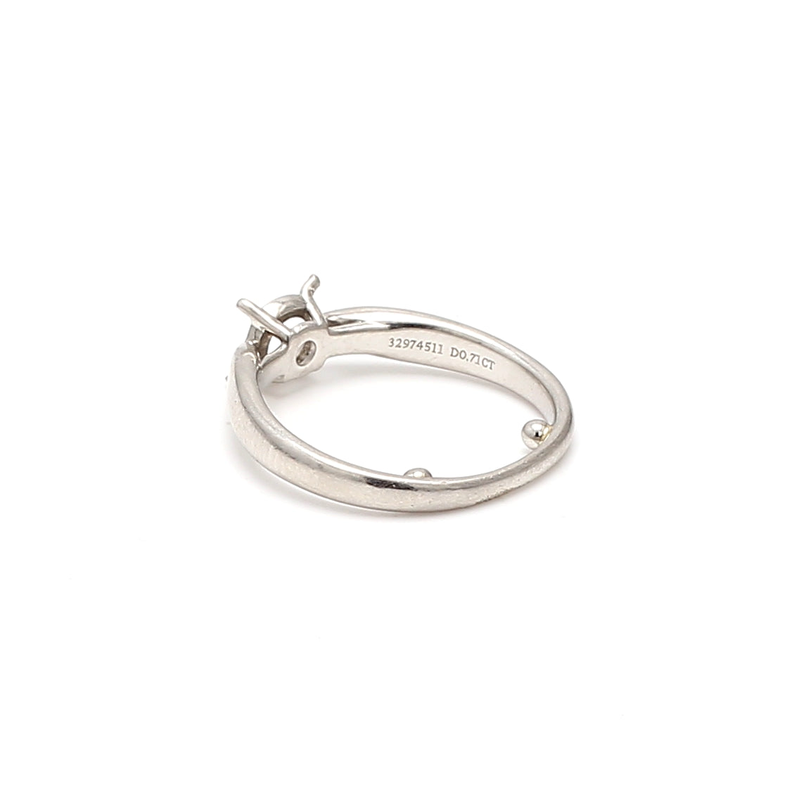 Tiffany & Co Vintage 3.40 Grams Size 3 Platinum Semi Mount Ring