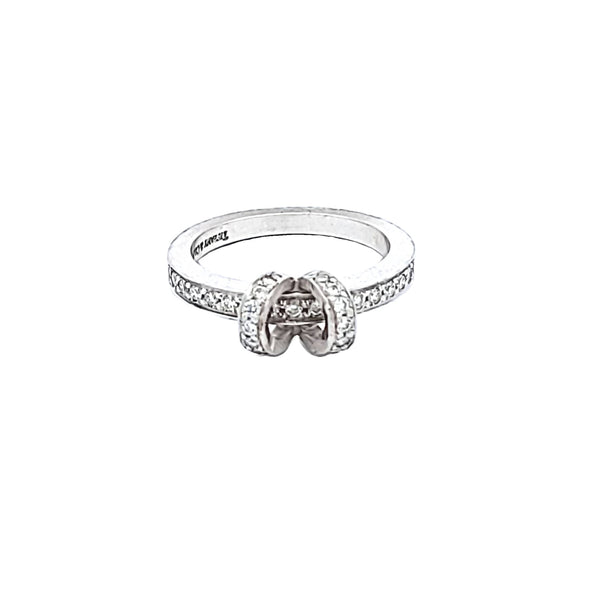 Tiffany & Co 0.24 Carat Round Brilliant F VS1 Diamond Platinum Semi Mount Ring