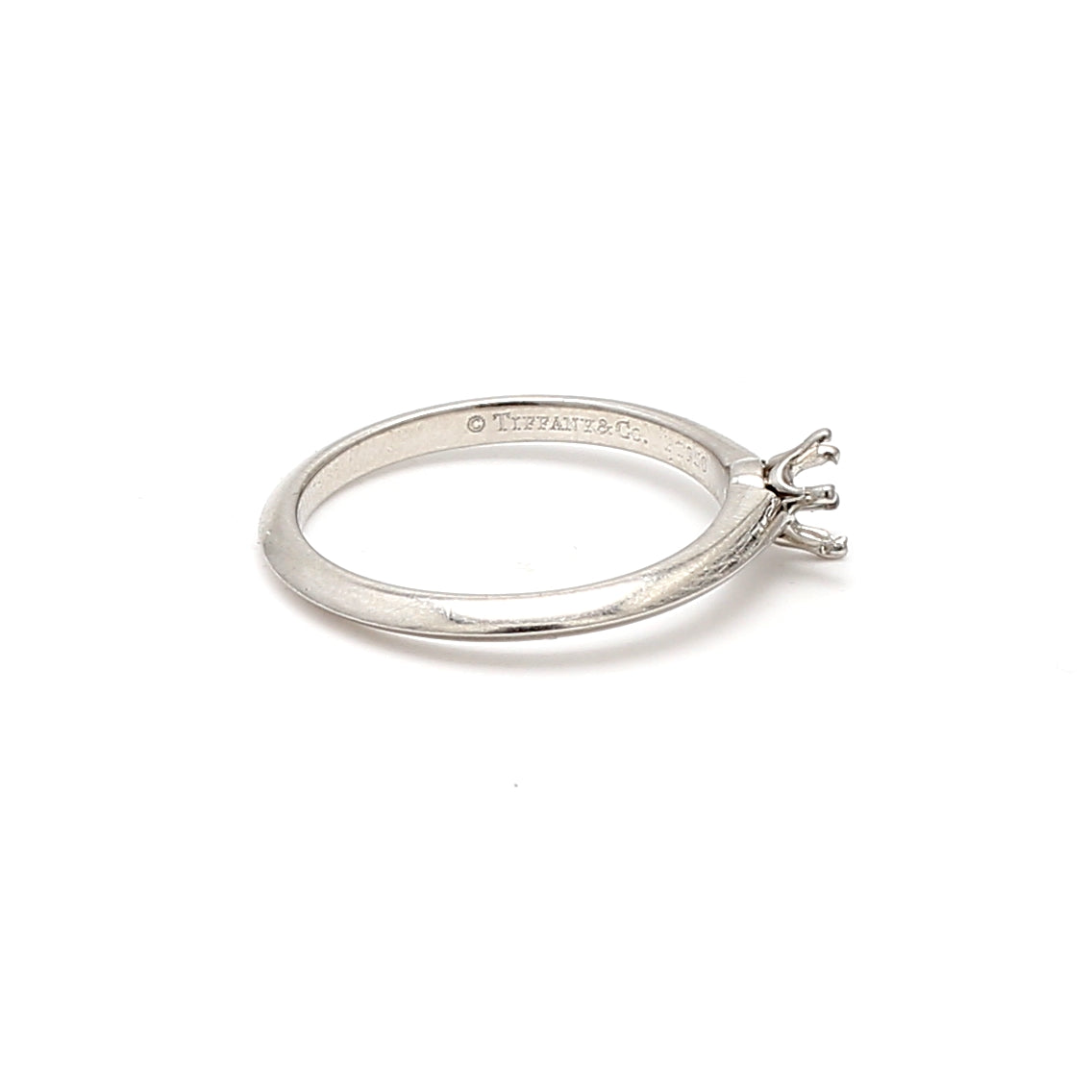 Tiffany & Co Vintage 3.20 Grams Size 6 Platinum Semi Mount Ring