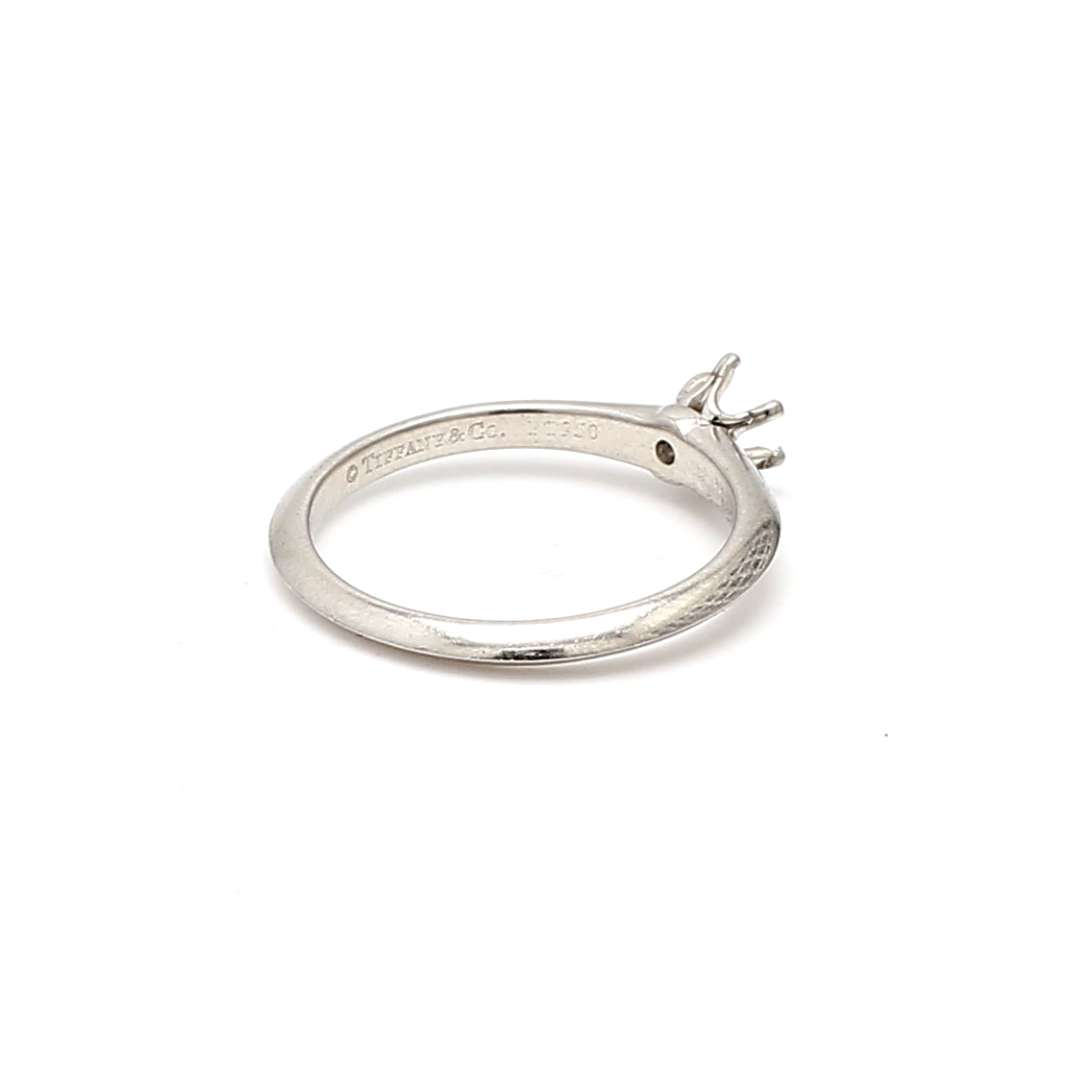 Tiffany & Co Vintage 3.20 Grams Size 6 Platinum Semi Mount Ring