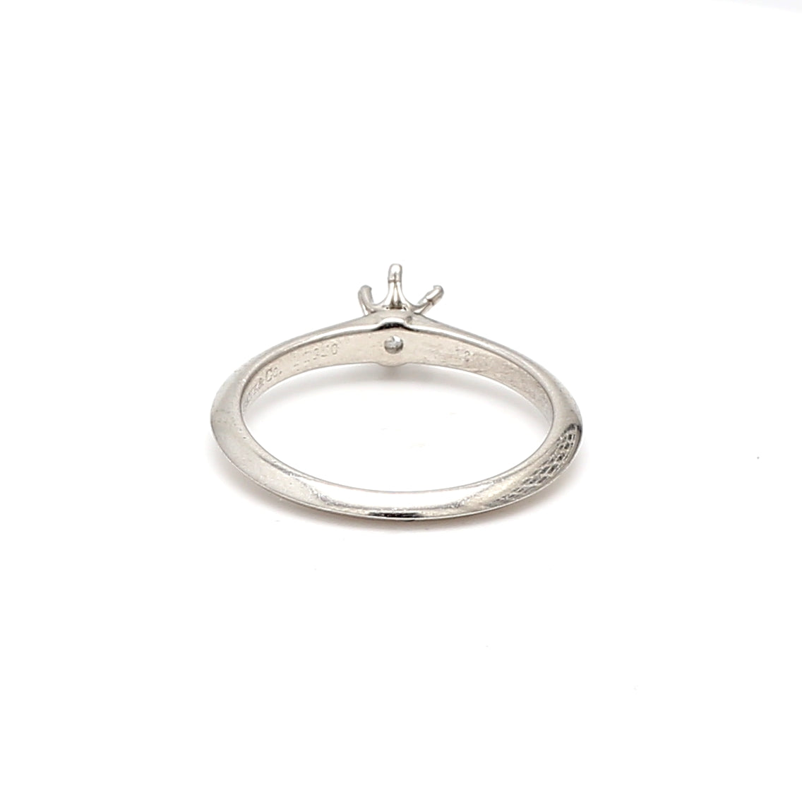 Tiffany & Co Vintage 3.20 Grams Size 6 Platinum Semi Mount Ring