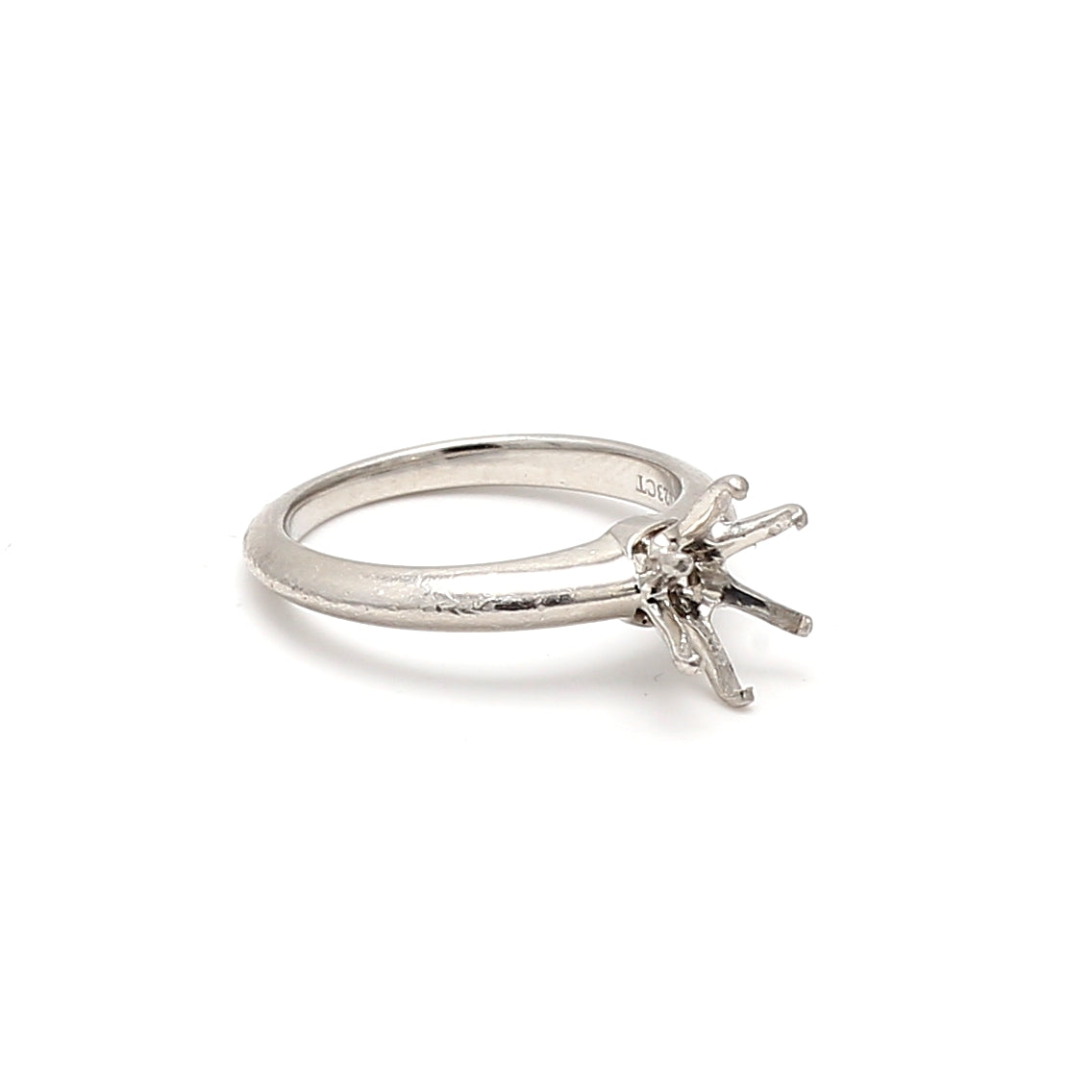 Tiffany & Co Vintage 4.80 Grams Size 4 Platinum Semi Mount Ring