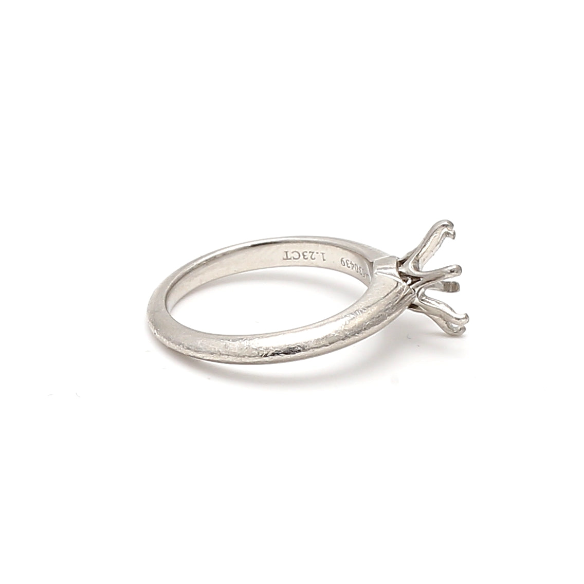 Tiffany & Co Vintage 4.80 Grams Size 4 Platinum Semi Mount Ring