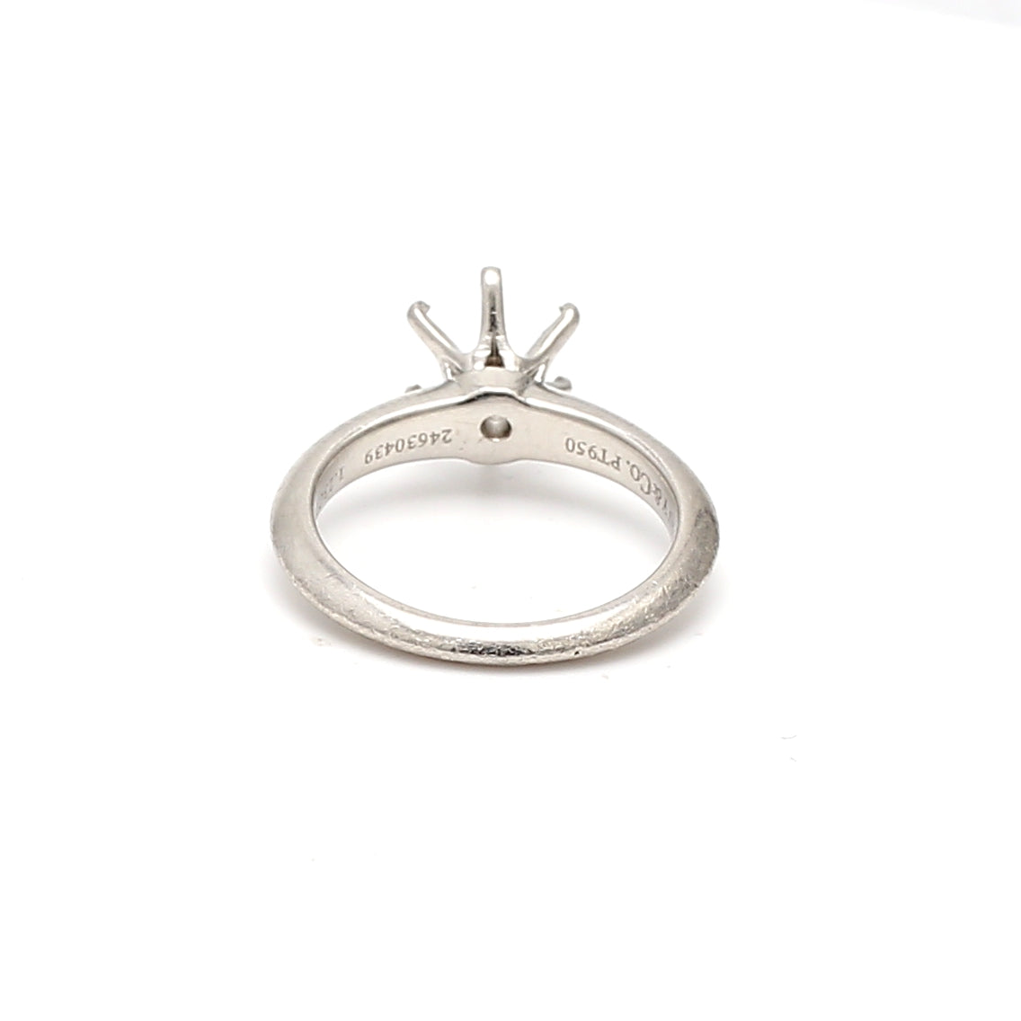 Tiffany & Co Vintage 4.80 Grams Size 4 Platinum Semi Mount Ring