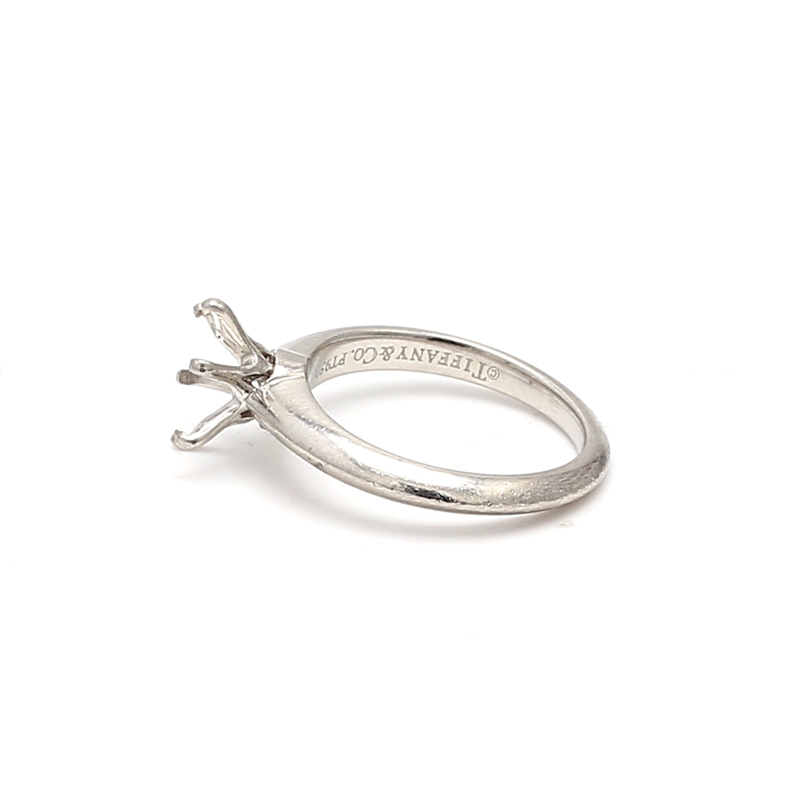 Tiffany & Co Vintage 4.80 Grams Size 4 Platinum Semi Mount Ring
