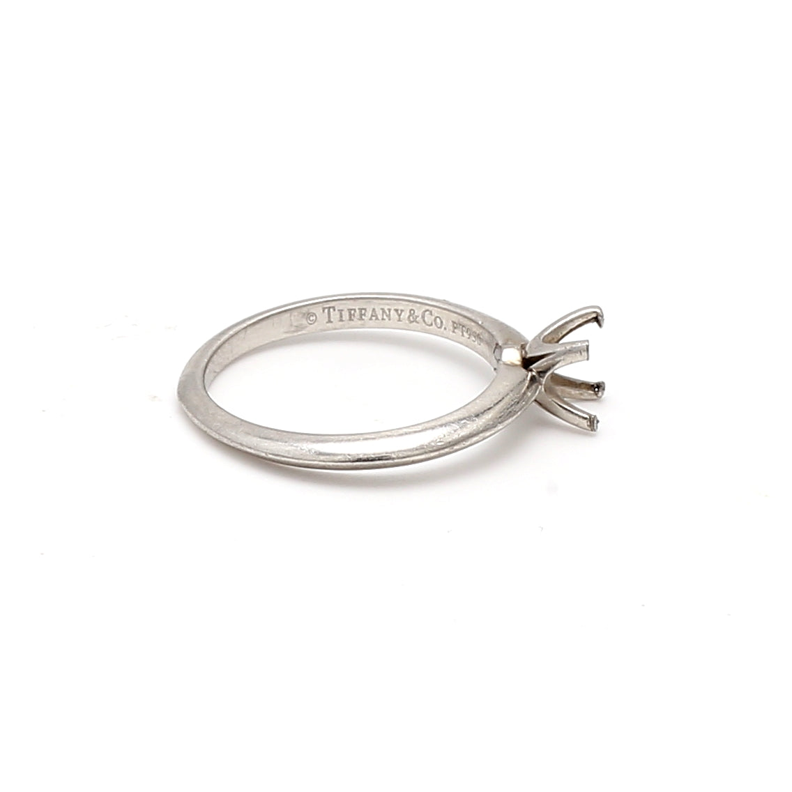Tiffany & Co Vintage 3.40 Grams Size 5 Platinum Semi Mount Ring